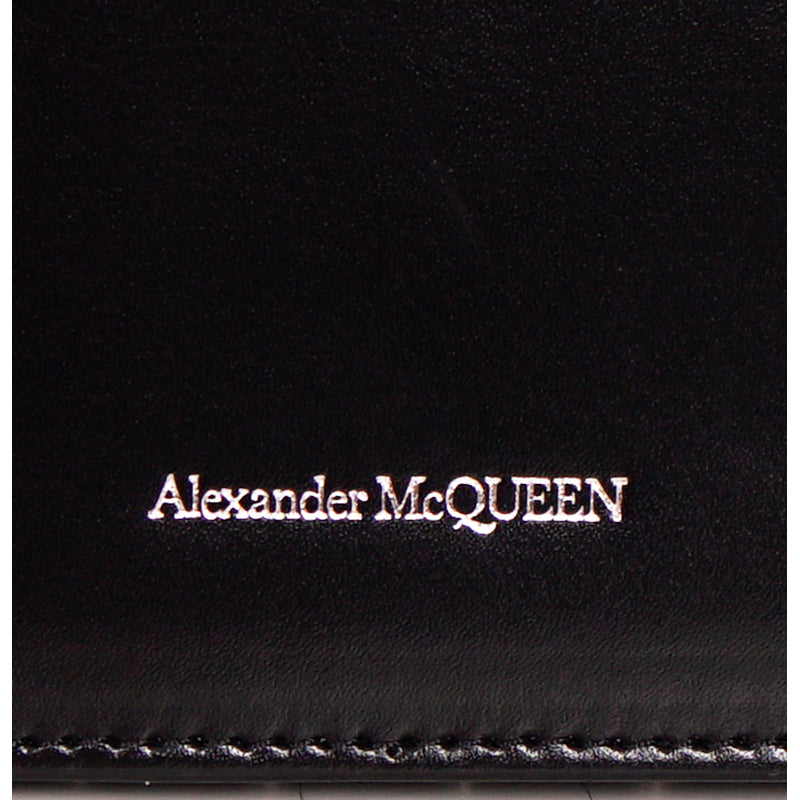 NEW $1,890 ALEXANDER MCQUEEN Black Leather Skull SPIKED BIKER Crossbody BAG NIB