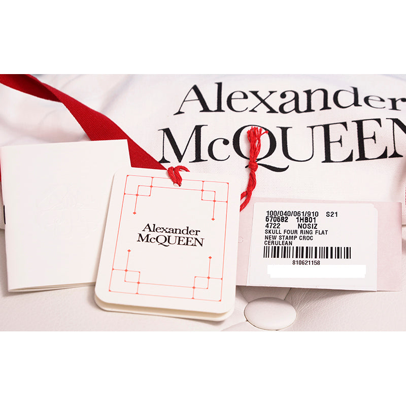NEW $2290 ALEXANDER MCQUEEN cerulean Blue SILVER JEWEL KNUCKLE 4 Ring SKULL BAG