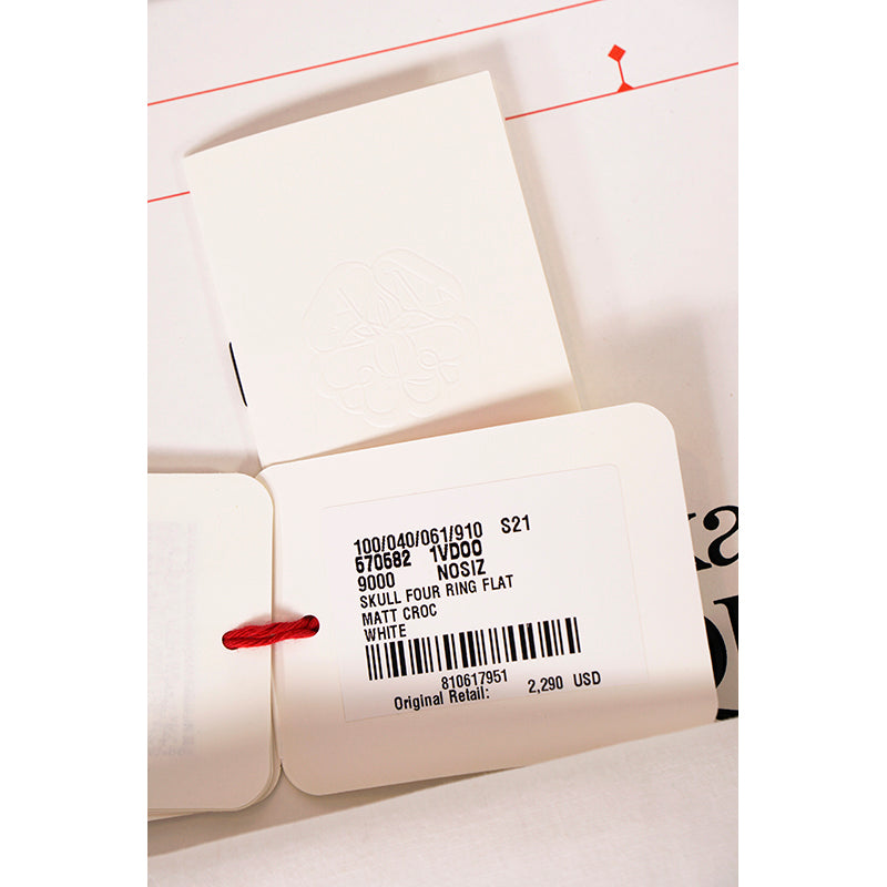 NEW $2190 ALEXANDER MCQUEEN Matte White Croc JEWELED KNUCKLE 4 Ring SKULL BAG