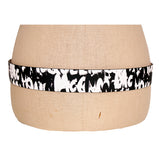 90/36 NEW $590 ALEXANDER MCQUEEN Black & White GRAFFITI-LOGO PRINT Leather BELT