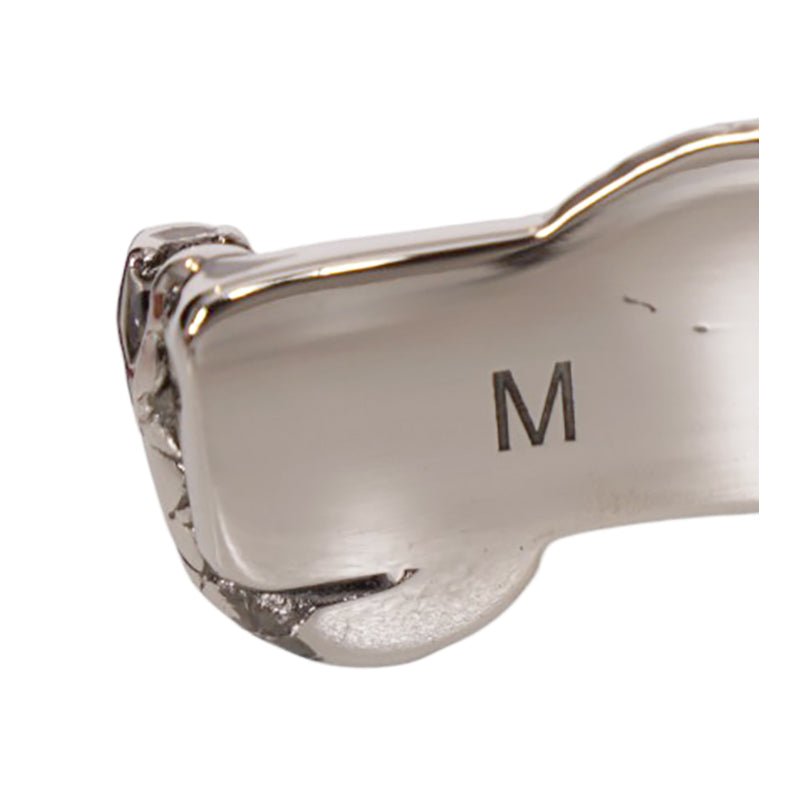 M NEW $450 ALEXANDER MCQUEEN Silver Tone Brass SKULL SNAKE Floral CUFF BRACELET