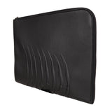 NEW $990 ALEXANDER MCQUEEN Black Leather RIB CAGE SPINE Document Case CLUTCH BAG