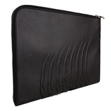 NEW $990 ALEXANDER MCQUEEN Black Leather RIB CAGE SPINE Document Case CLUTCH BAG