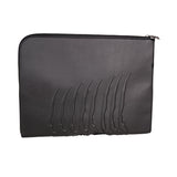 NEW $990 ALEXANDER MCQUEEN Black Leather RIB CAGE SPINE Document Case CLUTCH BAG