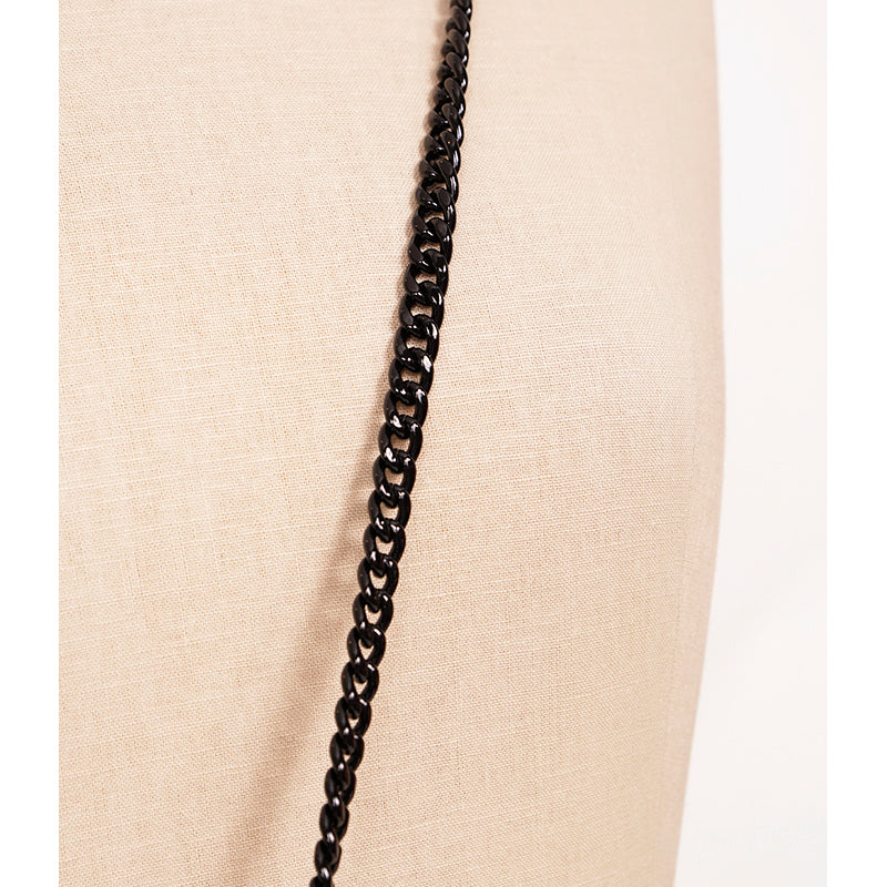 NEW $1190 ALEXANDER MCQUEEN Black Leather TONAL LOGO CRYSTAL SKULL Chain BAG NIB