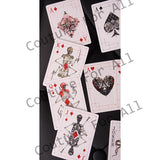 NEW $1,090 ALEXANDER MCQUEEN White LEATHER BOX & Double Set SKULL PLAYING CARDS