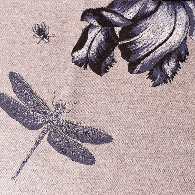NEW $695 ALEXANDER MCQUEEN Gray MOONLIGHT BOTANICAL BELL JAR Wool Blend SCARF