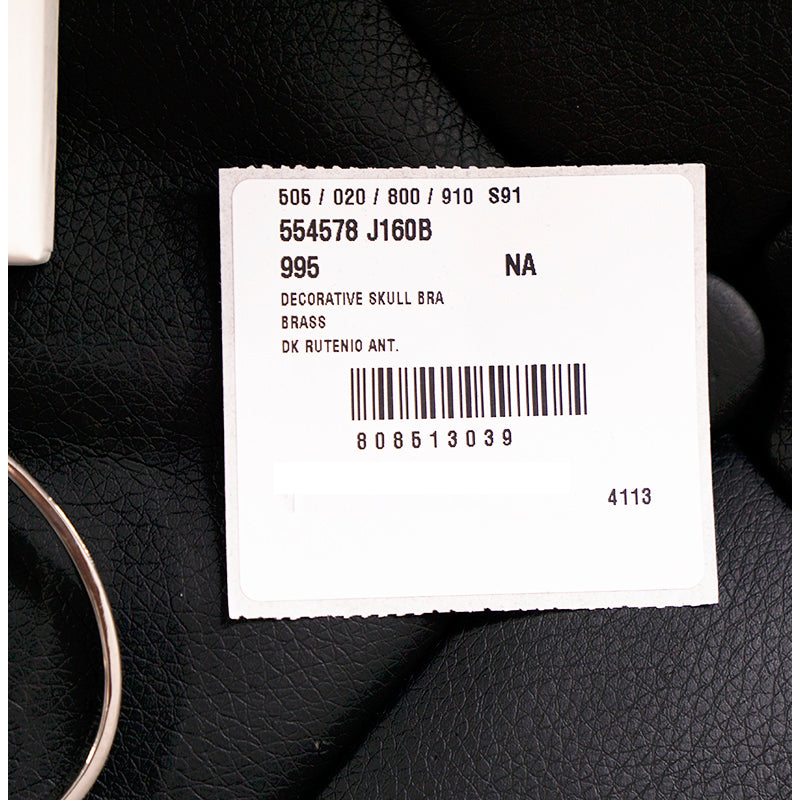 NEW $450 ALEXANDER MCQUEEN Silver Tone Brass TWIN SKULL & SNAKE CUFF BRACELET