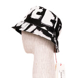sz S NEW $460 ALEXANDER MCQUEEN Black & White PAINTED GRAFFITI LOGO Bucket HAT