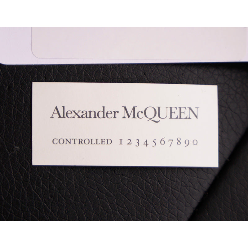 NEW $1,290 ALEXANDER MCQUEEN Caramel Leather SKULL TOP HANDLE BAG & CHAIN STRAP