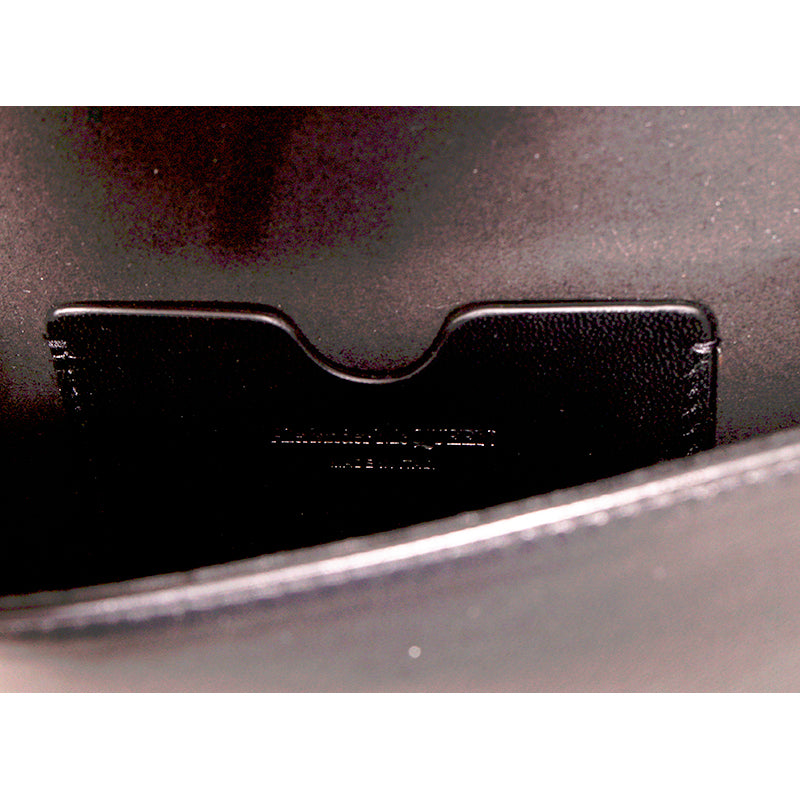 NEW $1290 ALEXANDER MCQUEEN Black Leather MOTORCYCLE RIBBED SKULL Crossbody BAG