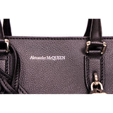 NEW $1490 ALEXANDER MCQUEEN Black Leather PADLOCK SKULL Leather 2-WAY BAG NIB