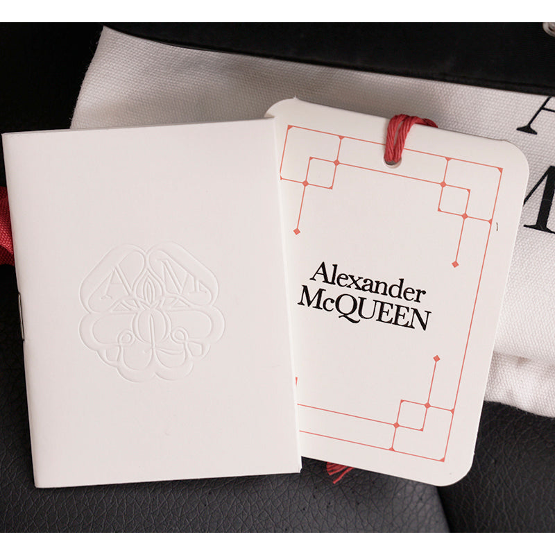 NEW $890 ALEXANDER MCQUEEN Black Nylon CRYSTAL SKULL WHITE GRAFFITI LOGO BAG NWT
