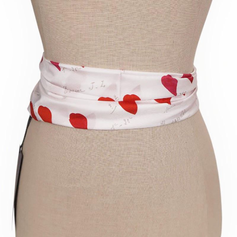 NEW $295 ALEXANDER MCQUEEN Ivory Heart FLOWER PETAL PRINT Head, Bag, NECK SCARF