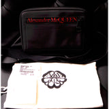 NEW $970 ALEXANDER MCQUEEN Black RED LOGO Sahara Tech Zip Crossbody Case BAG