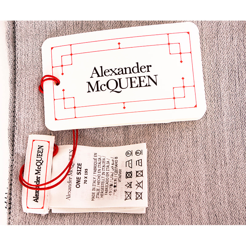 NEW $1080 ALEXANDER MCQUEEN Black BOTANICAL SKELETON Skull BUTTERFLY Wool SCARF