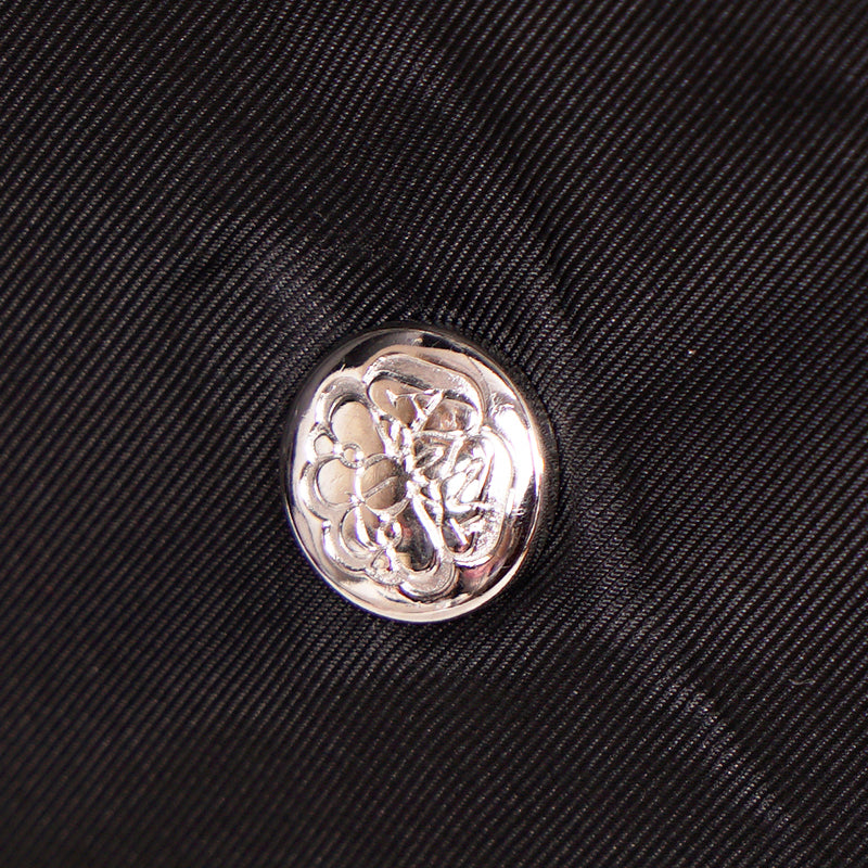 NEW $620 ALEXANDER MCQUEEN Silver Metal SKULL-HANDLE Compact Travel UMBRELLA NIB