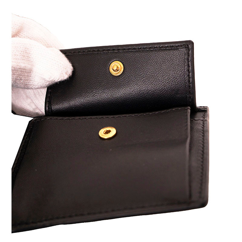 NEW ALEXANDER MCQUEEN Mens Black Leather RIB CAGE Gothic Bi-Fold RARE WALLET NWT