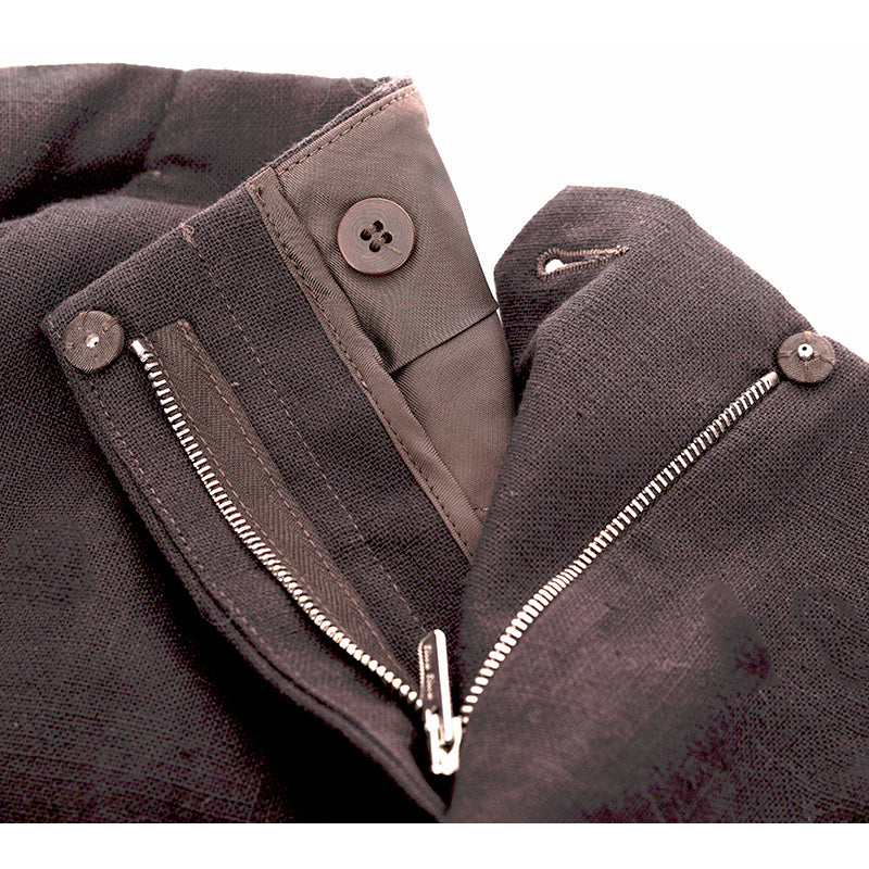 40 NEW $1,110 MIU MIU Ebano Dark Brown-Gray Cotton VINTAGE TEXTURED DRILL SHORTS