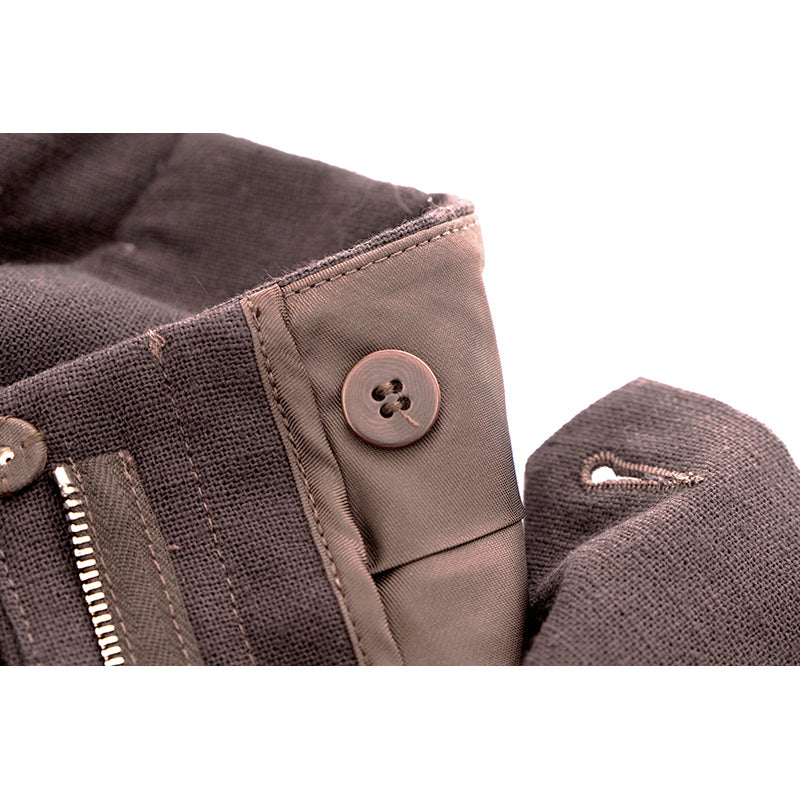 40 NEW $1,110 MIU MIU Ebano Dark Brown-Gray Cotton VINTAGE TEXTURED DRILL SHORTS
