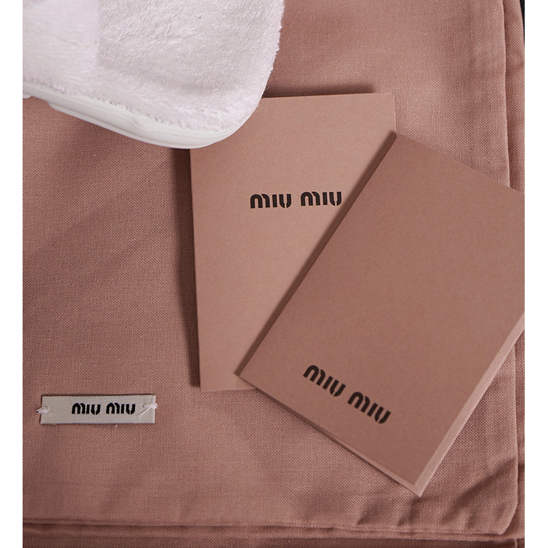 37 NEW $875 MIU MIU Bianco White TERRY CLOTH Braided Strap Slide SANDALS NIB 7