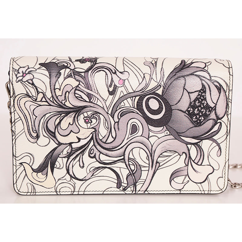 NEW PRADA x James Jean 2018 RUNWAY Rabbit BUNNY PRINT Glacé Calf Leather BAG NIB