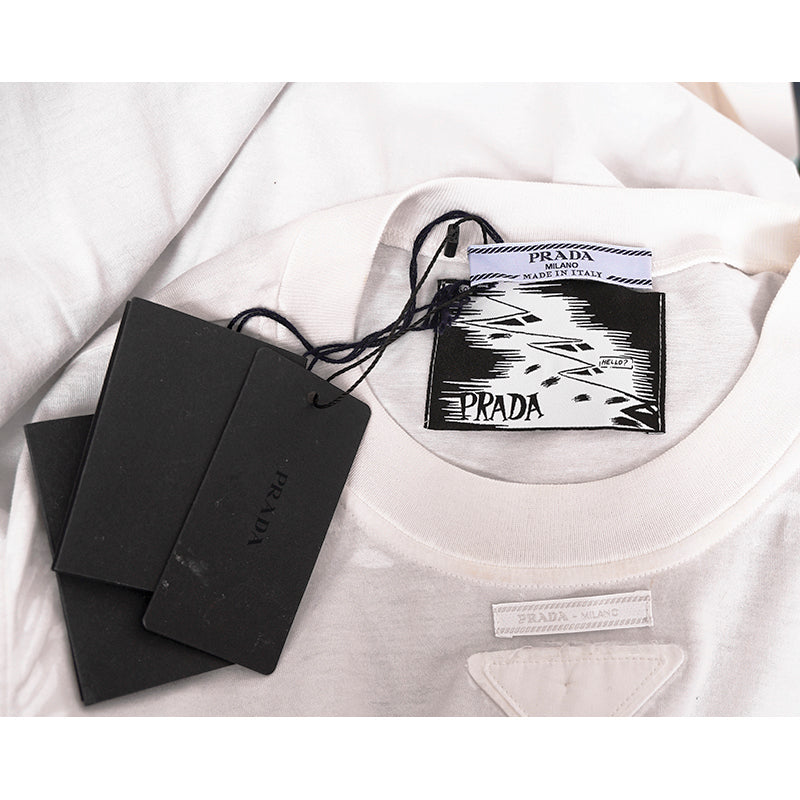 sz S NEW $1680 PRADA Runway White GRAPHIC CARTOON COMIC Come On In T-Shirt DRESS
