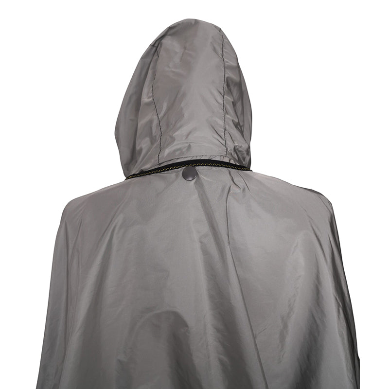 sz 36 XS NEW $2,410 PRADA Gray RE-NYLON 2-Piece Long PONCHO CAPE Light JACKET