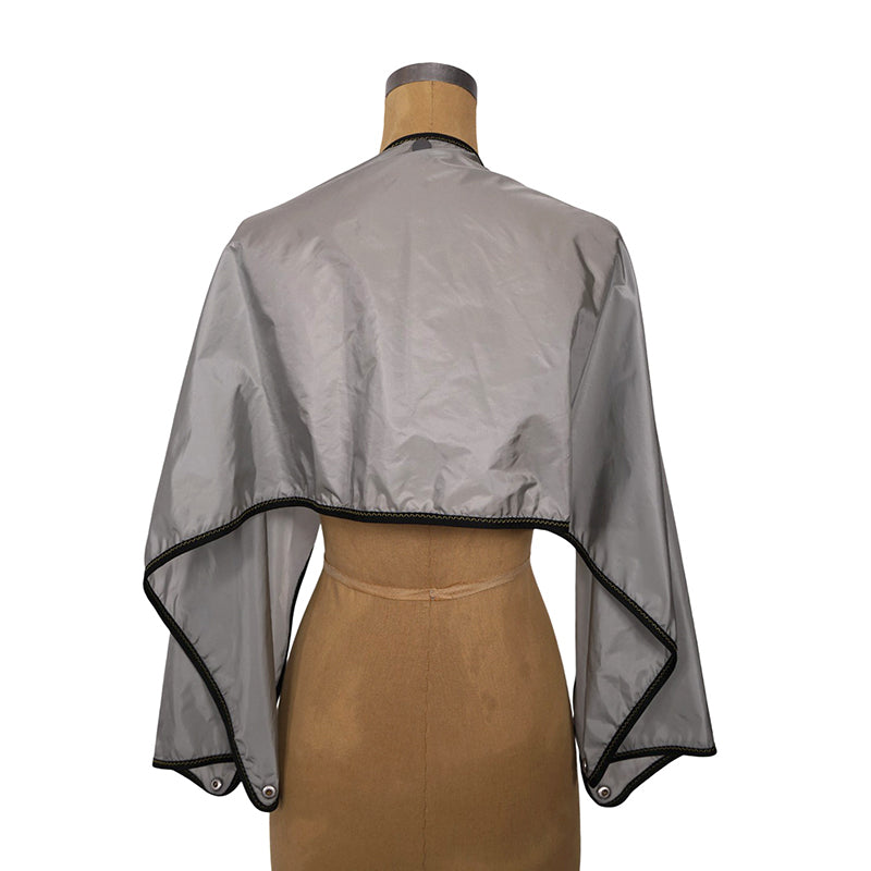 sz 36 XS NEW $2,410 PRADA Gray RE-NYLON 2-Piece Long PONCHO CAPE Light JACKET
