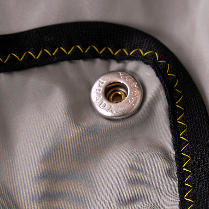 sz 36 XS NEW $2,410 PRADA Gray RE-NYLON 2-Piece Long PONCHO CAPE Light JACKET