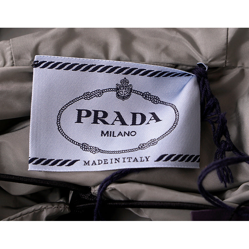 sz 36 XS NEW $2,410 PRADA Gray RE-NYLON 2-Piece Long PONCHO CAPE Light JACKET