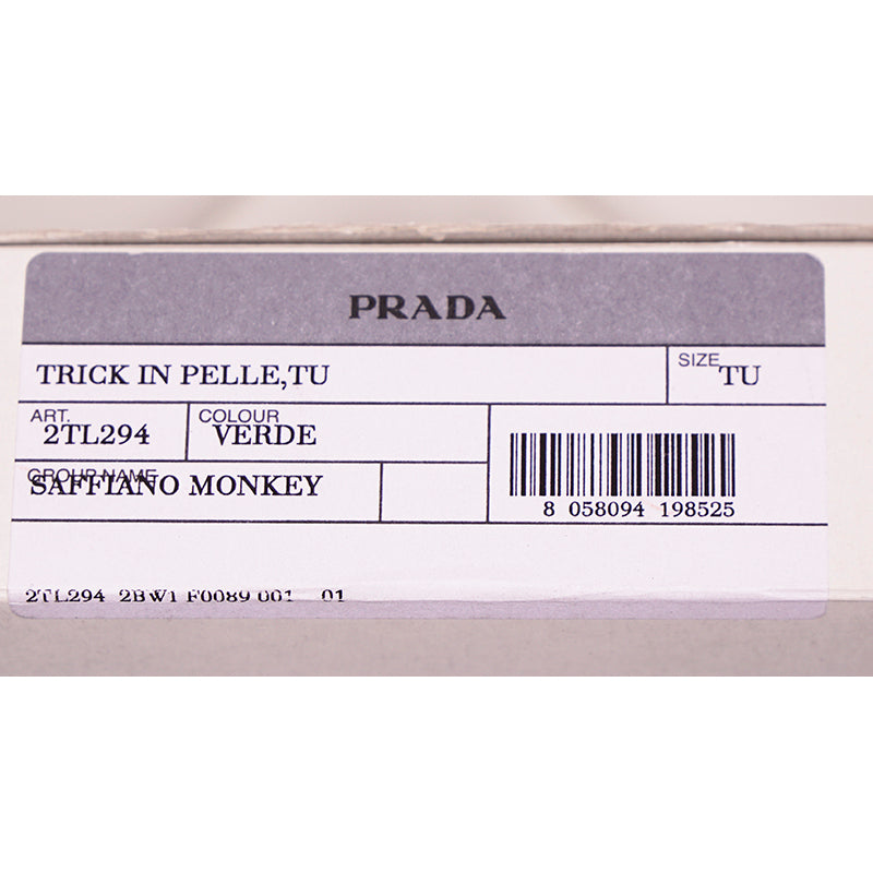 NEW $375 PRADA White ROBOT MONKEY Saffiano Leather METAL KEYRING Trick BAG CHARM