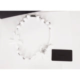NEW $1,050 PRADA 2016 Runway White Plexi Acrylic Flower Crystals Beaded NECKLACE