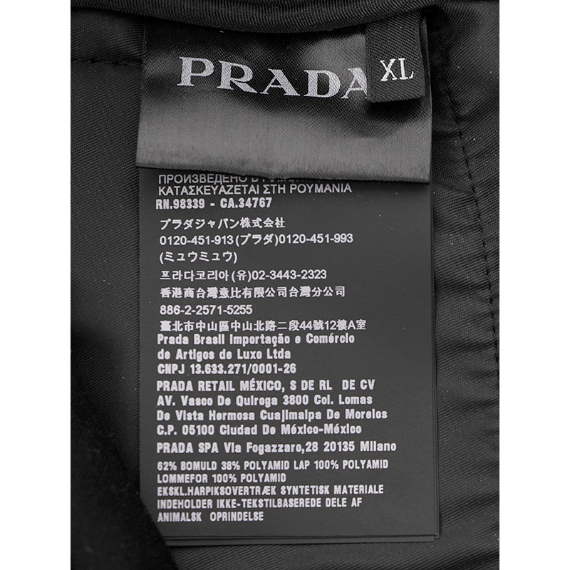 NEW $1700 PRADA Men's Black Technical Cotton & RE-NYLON Racing Stripe LOGO PANTS