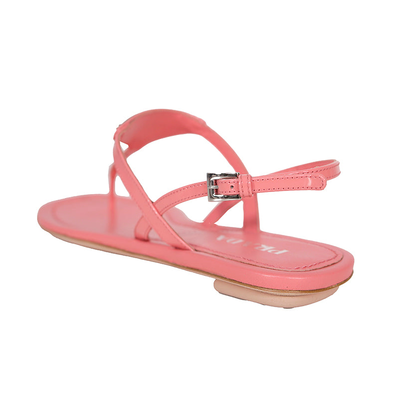 sz 37 NEW $960 PRADA Petal Pink Patent Leather LARGE LOGO Slingback SANDALS NIB