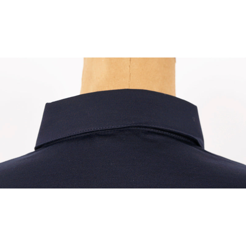 M NEW $1280 PRADA Men's Navy Blue Cotton LOGO POCKET Long Sleeve POLO SHIRT TOP