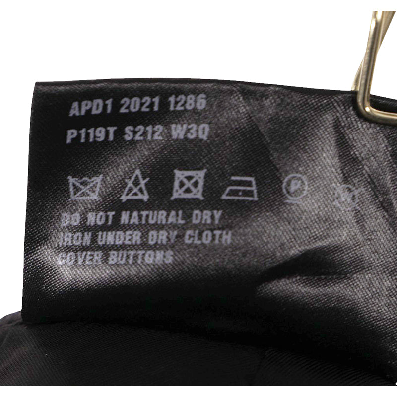 38 NEW $3,160 PRADA Black Wool LARGE METAL LOGO BUTTONS Wrap Midi PENCIL SKIRT