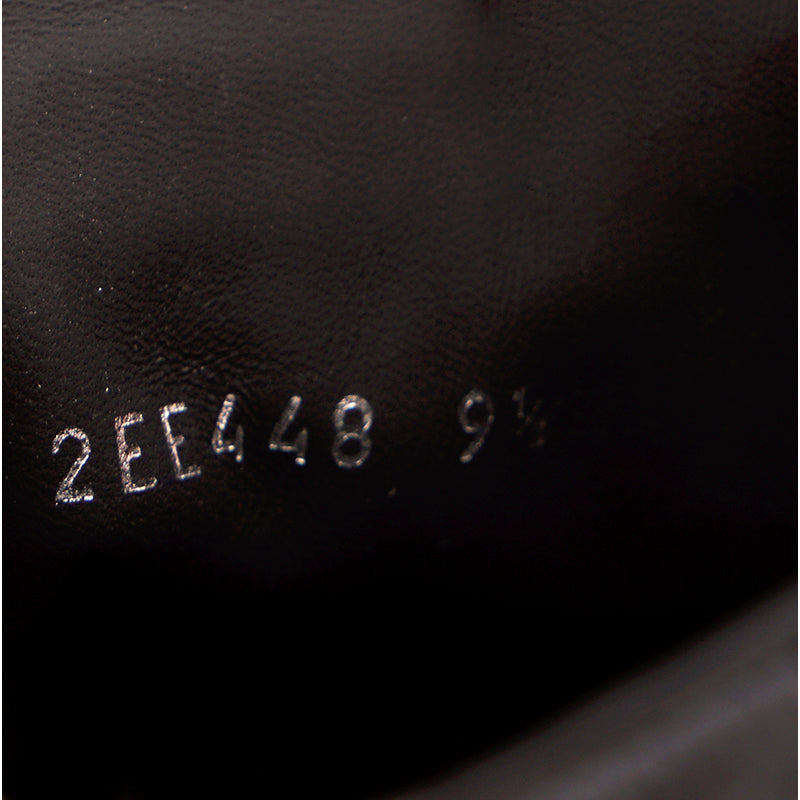US 10.5/11/11.5/12.5/13/14 NEW $1170 PRADA Men's Black AGED-EFFECT LEATHER Red LOGO SNEAKERS