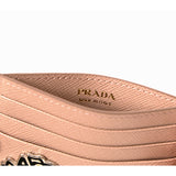 NEW $450 PRADA Nude Blush Saffiano SPIDER LIPS CHARM Limited Edition CARD CASE