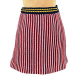 sz 38 NEW $1,790 MIU MIU Red White Blue CROCHET KNIT Cute SPRING SUMMER SKIRT XS