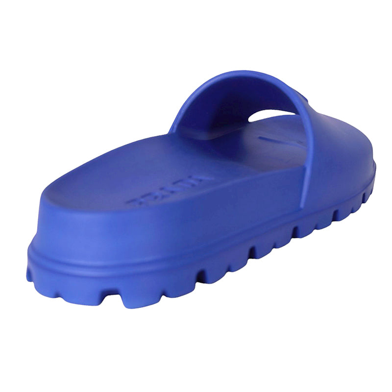 37/38 NEW $525 PRADA Women's EVA Rubber Triangle Logo Lug Sole 20mm SLIDE SANDALS