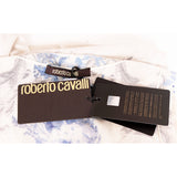 44/46 NEW $2K ROBERTO CAVALLI Ivory FLORAL BAROQUE CARDIGAN & TOP Knit TWIN SET