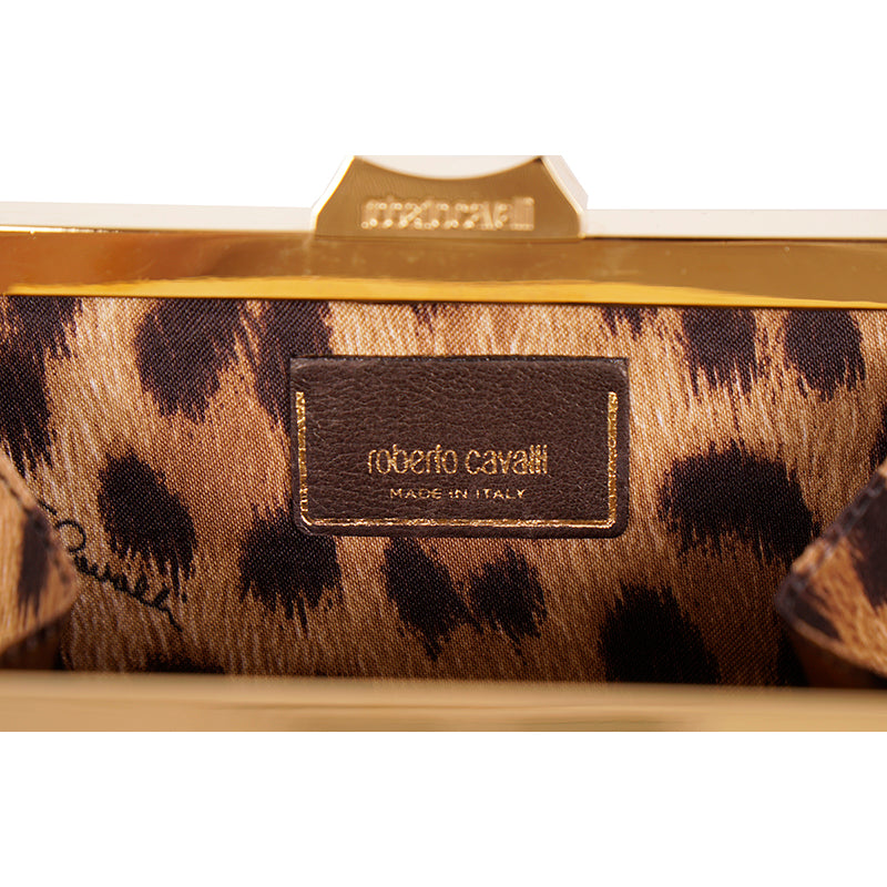VINTAGE $2495 ROBERTO CAVALLI Leather JEWELED DRAGON Minaudière BOX CLUTCH BAG