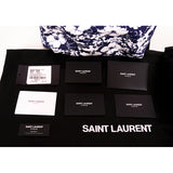 NEW $1150 SAINT LAURENT Blue TROPICAL HIBISCUS FLORAL Canvas CITY BACKPACK Bag