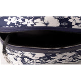 NEW $1150 SAINT LAURENT Blue TROPICAL HIBISCUS FLORAL Canvas CITY BACKPACK Bag