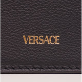 NEW $1575 VERSACE Black Leather GOLD LA MEDUSA LOGO Crossbody SMALL FLAP BAG NWT