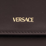 NEW $1,300 VERSACE Tribute Black Leather GOLD MEDUSA STUDDED Tote BAG & POUCH