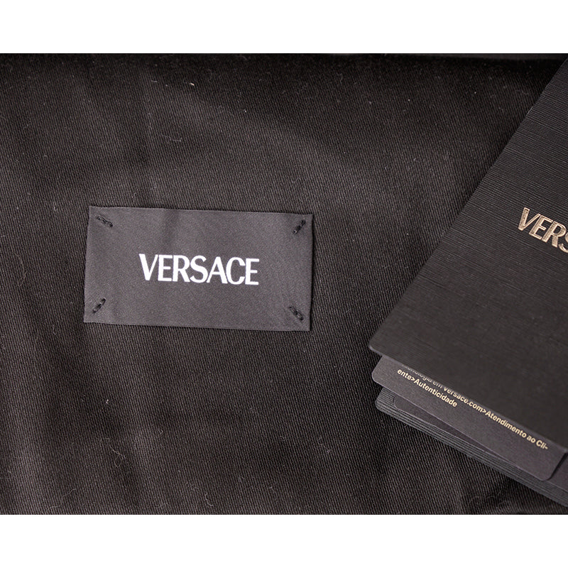 sz XS/L/XL NEW $850 VERSACE Black Leather Elastic LARGE MEDUSA BUCKLE Wide '95 BELT