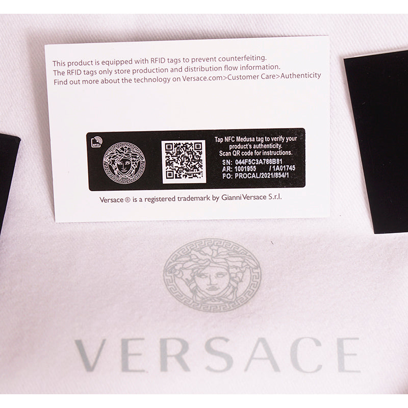 44 US 11 NEW $1125 VERSACE Men's GRECA Rhegis Coated Canvas & Leather DUCK BOOTS