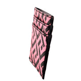 NEW $350 VERSACE Candy Pink & Black LA GRECA & Leather Credit CARD CASE WALLET